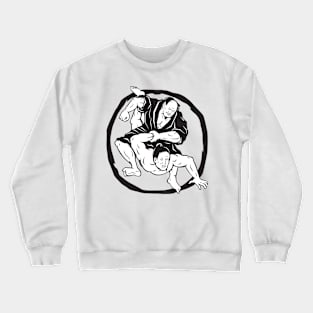 Samurai Jiu Jitsu Judo Fighting Drawing Crewneck Sweatshirt